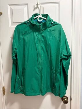 L.L. Bean Bright Green Hooded Utility Jacket - Women's